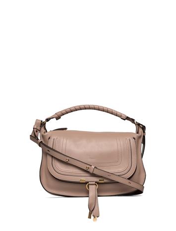 Chloé Marcie Small Leather Shoulder Bag - Beige - ONE SIZE