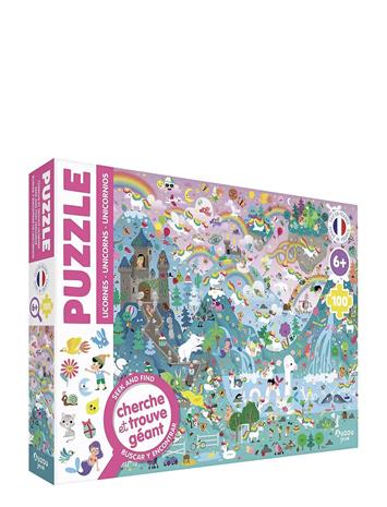 Auzou Puzzle 100 Pcs - Seek & Find - Unicorns - Multi/patterned - ONE SIZE