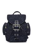 Ganni Buckle Zip Backpack - Navy - ONE SIZE