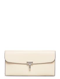 TOTEME Leather T-Lock Wallet - White - ONE SIZE