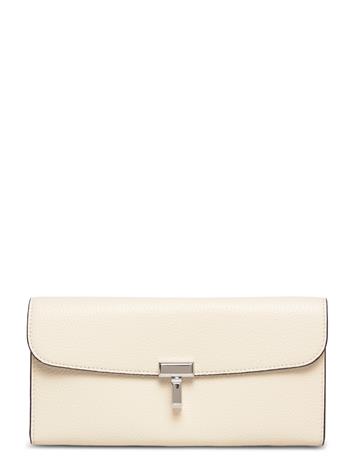 TOTEME Leather T-Lock Wallet - White - ONE SIZE