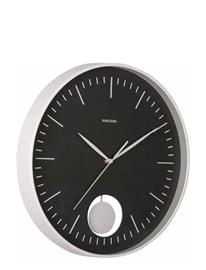 KARLSSON Wall Clock Grato Pendulum Black W. Warm Grey - Black - Ø 40.6 CM