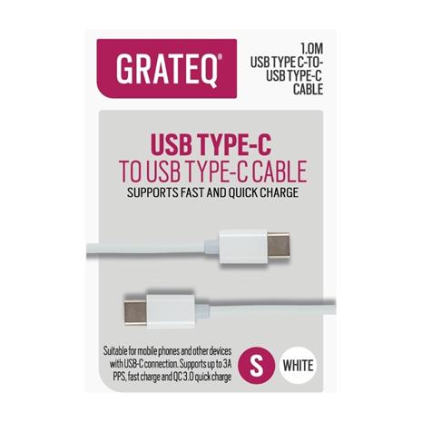 Grateq 85056QC USB-C - USB-C 1m, pikalatauskaapeli
