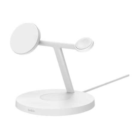 BELKIN BOOST CHARGE PRO 3-in-1 Qi2 15w Wireless Charger with Apple watch fast charge -langaton laturi, Valkoinen