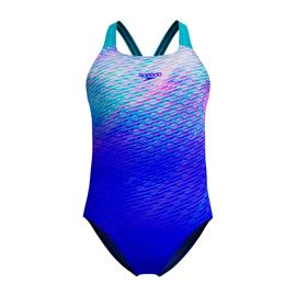 Speedo Print Powerback tyttöjen uimapuku