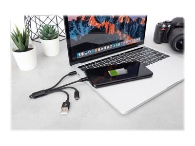 DIGITUS 3-in-1 Charger Cable - Lightning cable - Lightning / USB - 15 cm