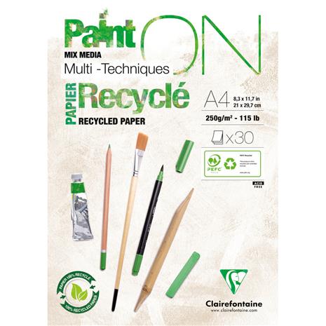 Clairefontaine PaintON A4 White 250g Mixed Media