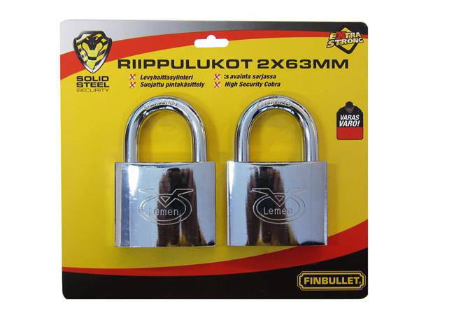 Finbullet 63 mm riippulukkosarja