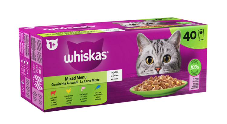 Whiskas 1+40x85 g Suosikit lajitelma hyytelössä