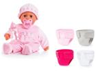 Bayer â€“ Nukke First Words Baby Soft Pink 38 cm + Vaippasetti neljä osaa