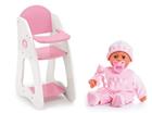 Bayer â€“ Nuken syöttötuoli Princess World + Nukke First Words Baby Soft Pink 38 cm
