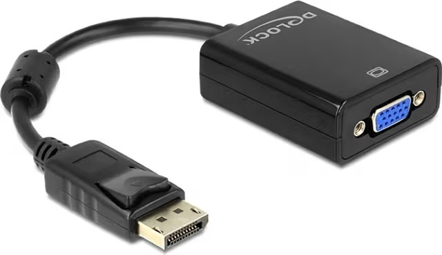 De-Lock VGA DisplayPort -adapteri, Musta