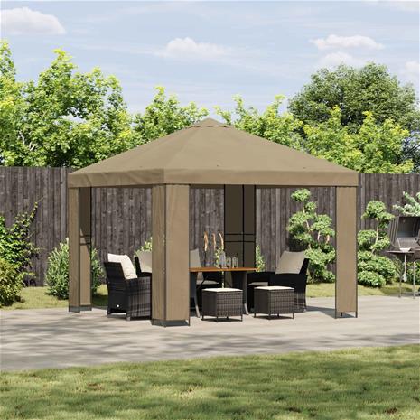 vidaXL Huvimaja 3 x 3 m Beige Polyesteri ja teräs 190