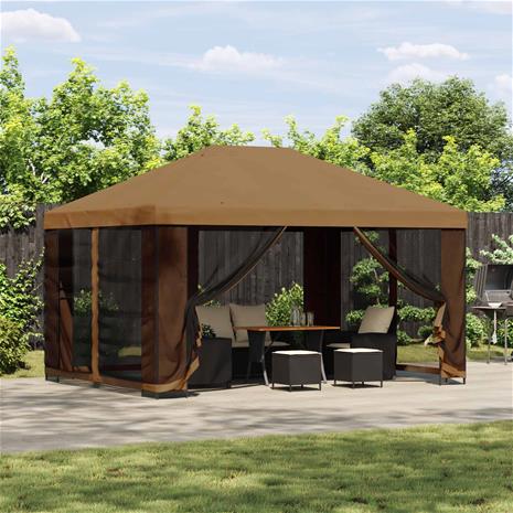 vidaXL Huvimaja 4 × 3 m Beige Polyesteri ja teräs 190