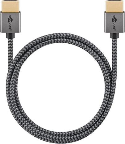 Pro HDMI 2.0 sleeved - Näyttökaapeli - 3m - Harmaa