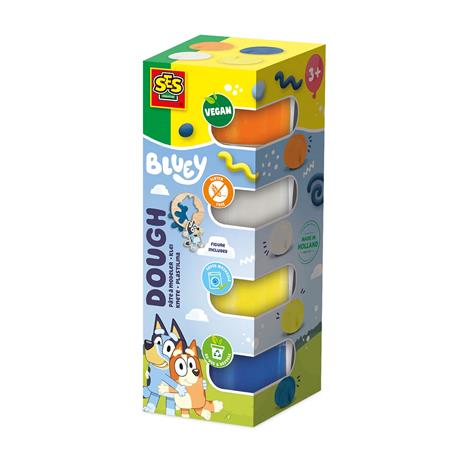 SES Creative Bluey - Dough - 4 Pots 90G - Multi/patterned - ONE SIZE