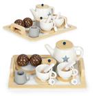 Puinen teesetti Eco Toys W10B318B, 17 elementtiä
