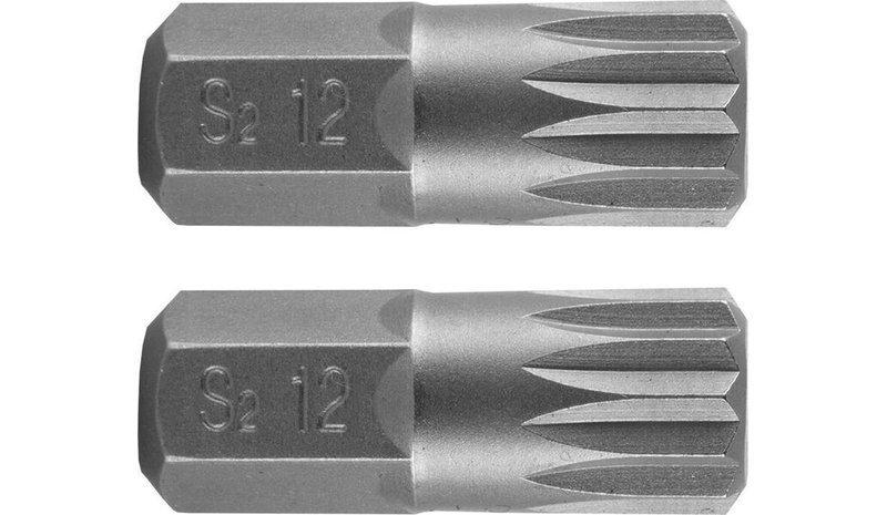 Neo Tools M12 x 30 mm Spline terä, S2 teräs, 2 kpl. – kuva 1/1