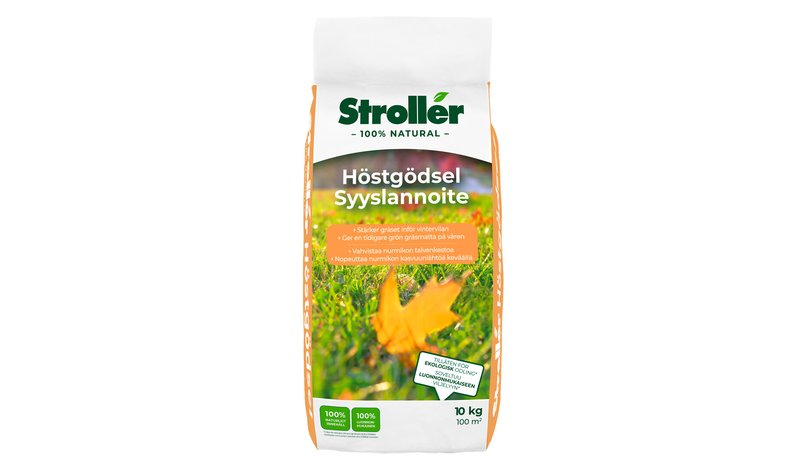 Stroller 100% Natural 10kg syyslannoite nurmikolle