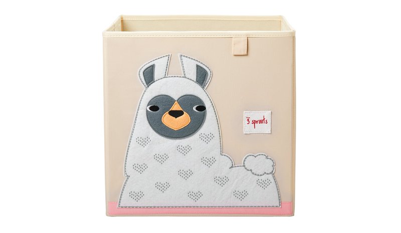 3 Sprouts - Storage Box - White Llama – kuva 1/3