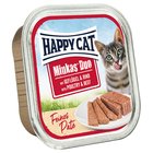 16x100g Minkas Duo Patä© siipikarja & nauta Happy Cat märkäruoka kissalle