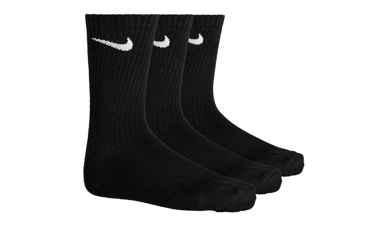 Nike Sukat Performance Lightweight Crew 3-pack - Musta/Valkoinen