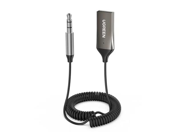 UGREEN Bluetooth Car Receiver Aux With Mic (Space Grey)