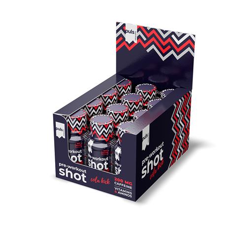 Puls Pre-Workout Shot, energiashotti 12 x 60 ml
