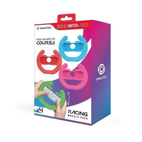 Oniverse Pack of 4 Racing Wheel Controller Holders, Nintendo Switch -rattiohjaimet 4kpl