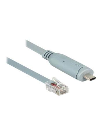 De-Lock 1 m Adapter USB 2.0 Type-C RJ45 -kaapeli, Harmaa – kuva 3/3