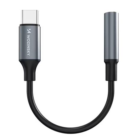 Wozinsky WACM-01 USB-C Adapter - Mini Jack 3.5mm - Black