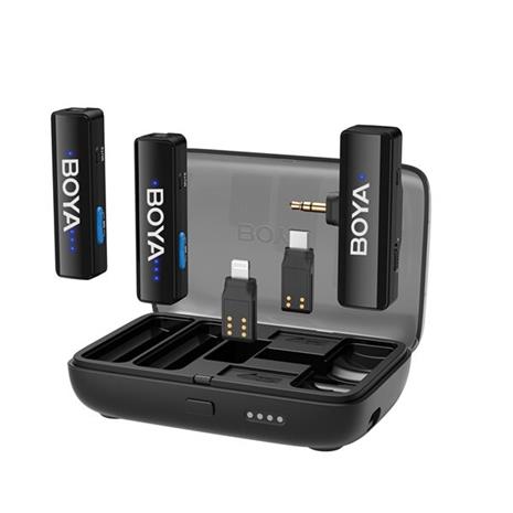 BOYA Microphone LINK V2.0 3.5mm Wireless X2 System Lightning USB-C
