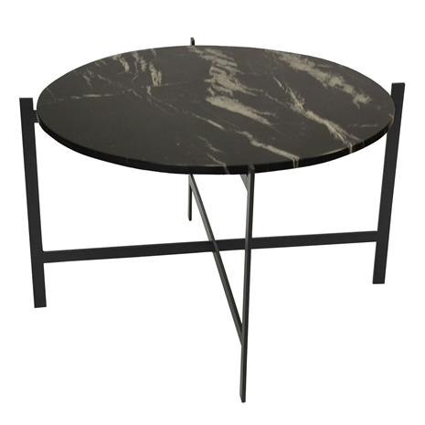 OX Denmarq Deck Large Pöytä, Marmori Musta/Musta