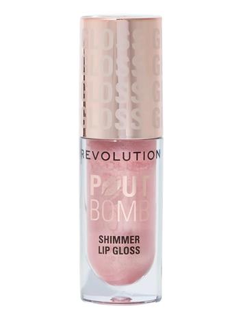 Makeup Revolution Pout Bomb Shimmer Gloss Shine Pink