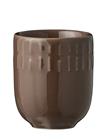 Aida Confetti Chocolate Mini Kop Med Relief Porcelæn 5 Cl. - Brown - ONE SIZE