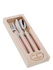 Jean Dubost Børnebestik 3 Stk Laguiole - Pink - ONE SIZE