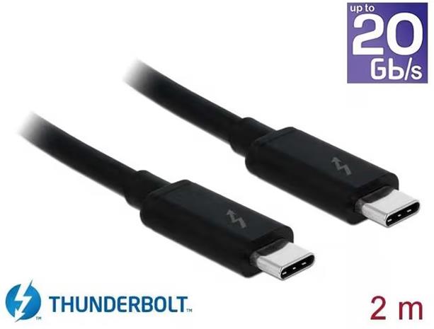 DeLOCK - Thunderbolt cable - 24 pin USB-C to 24 pin USB-C - 2 m