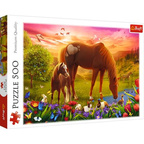 Trefl Horses in the Meadow 500p palapeli