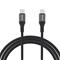 Dudao L3CC USB-C - USB-C 60W 1.2m Braided Cable - Black – kuva 2