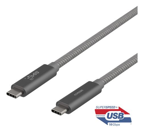 Deltaco USBC-1412M - USB-C cable - USB-C to USB-C - 1 m