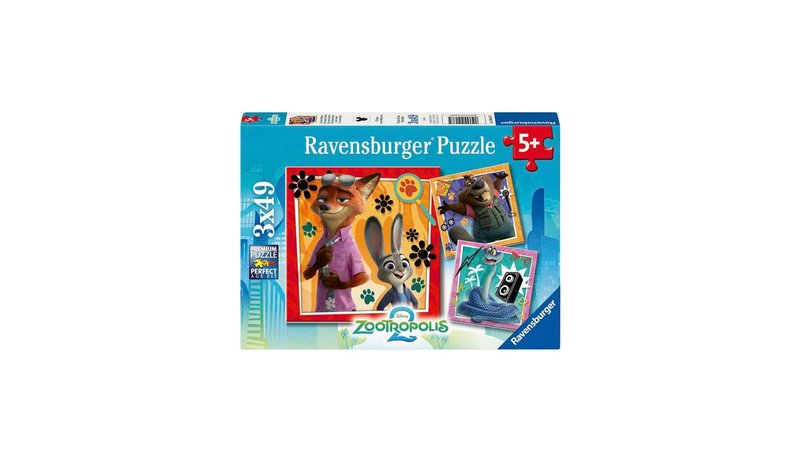 Ravensburger Jigsaw Puzzle Zootopia 2 - 3x49 pcs. Lattia