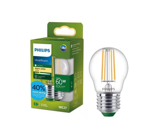 Philips LED-lamppu P45 Krone 806lm 3.8W/827 (60W) Clear E27