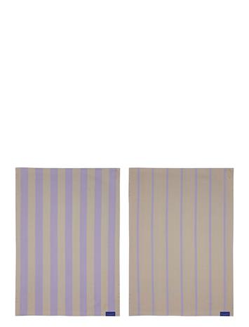 Mette Ditmer Stripes keittiöpyyhe 50x70 cm 2 kpl Sand