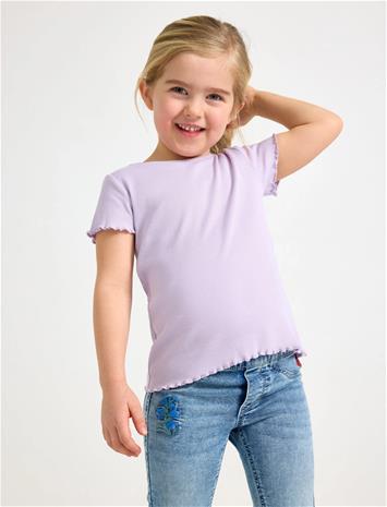 Lindex Ribbed Top - Purple - 140