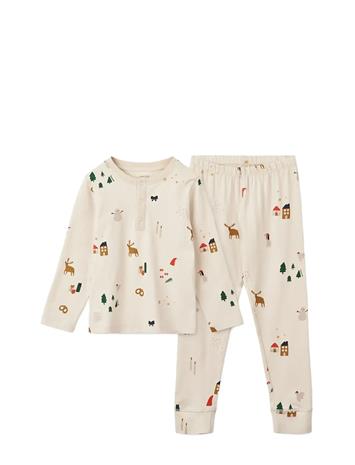 Liewood Wilhelm Printed Pyjamas Set Pyjamasetti Pyjama Navy Liewood