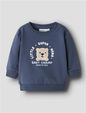 name it Nbmdetroit Ls Sweat Box Unb - Navy - 86