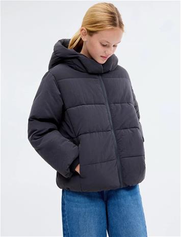Mango Hood Quilted Coat Toppatakki Pink Mango