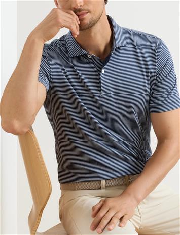 Peter Millar Ballad Performance Jersey Polo - Edwin Spread Coll - Multi/patterned - XXL