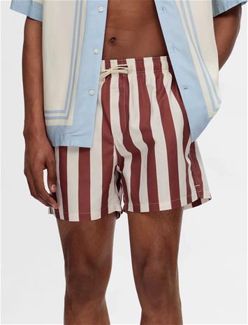Selected Slhdane Aop Swimshorts Uimashortsit Brown Selected