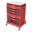 Qbrick System One 2.0 mobiili työkalukärry laatikoilla